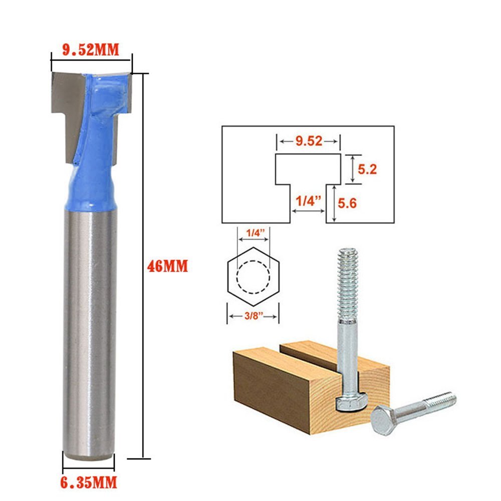 Woodworking Power Tools - A11I 1/4 بوصة عرقوب T-فتحة القاطع
