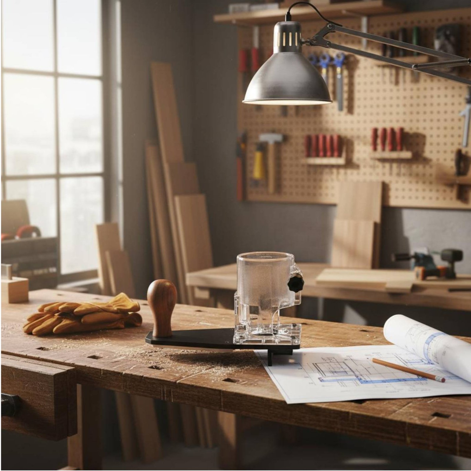 Woodworking Power Tools - قاعدة تشذيب الحواف طويلة الأمد لأعمال