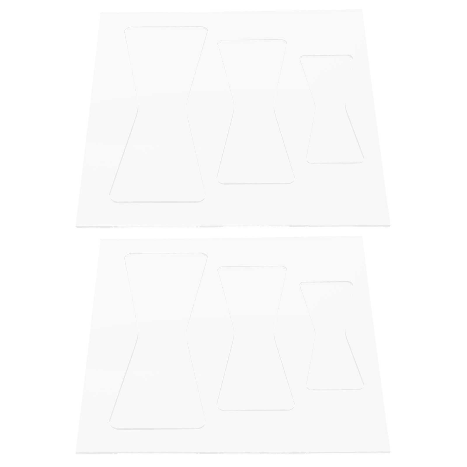Woodworking Templates - قطعتان من مجموعة قوالب النجارة الأكريليكية