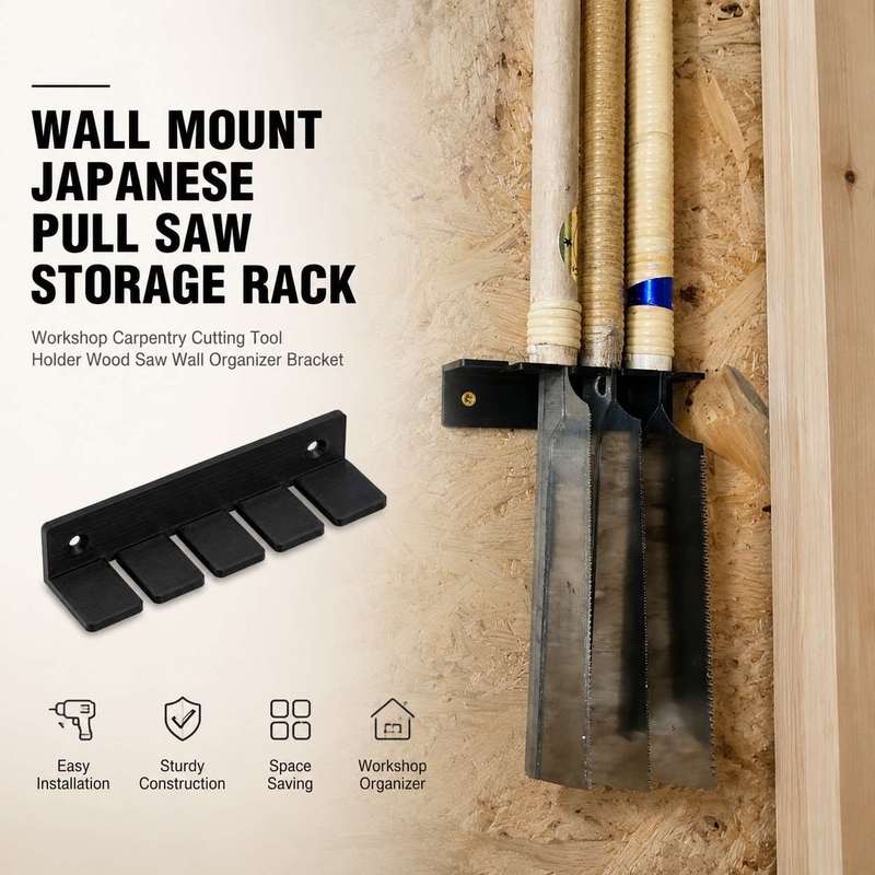 Japanese Pull Saw - حامل منشار ياباني مثبت على الحائط،