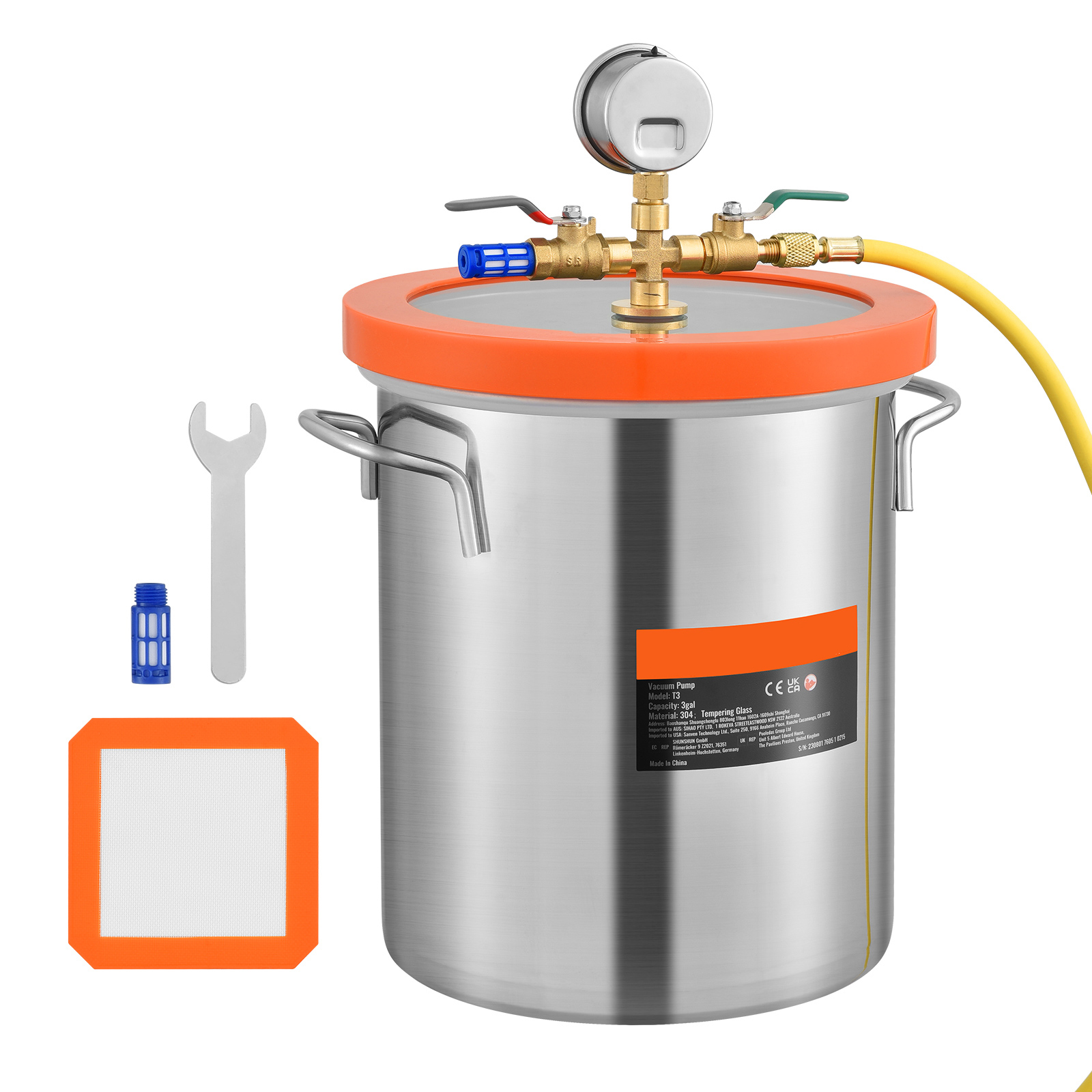 Woodworking Vacuum Press - SucceBuy 3/5 جالون غطاء زجاجي مقسى