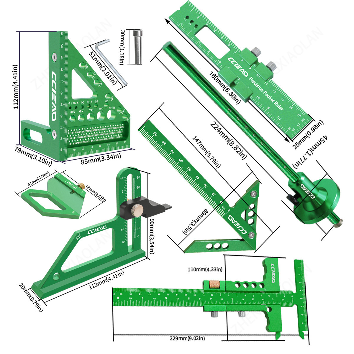 مجموعة أدوات قياس لأعمال النجا - مراجعة Woodworking Free Plans وسعره