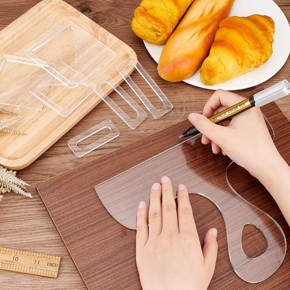 7 قطعة قالب الفحم مقبض أكريليك - مراجعة Woodworking Templates وسعره