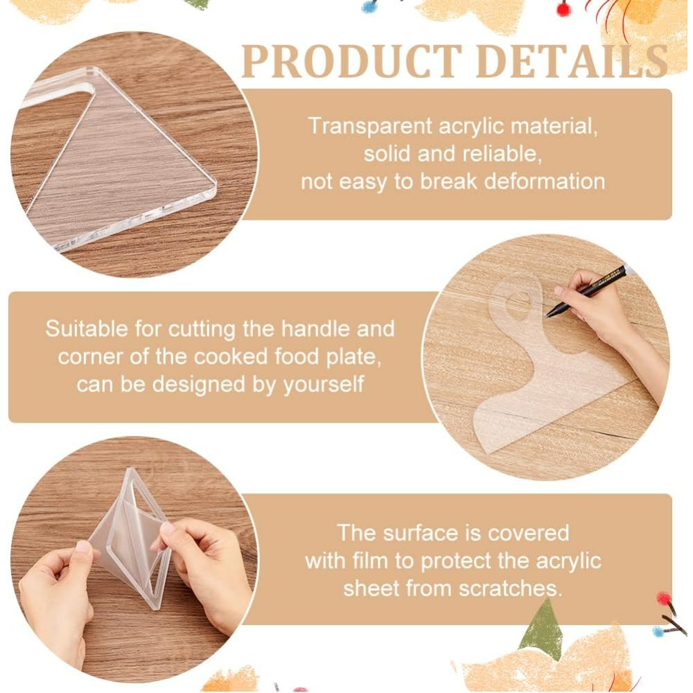 7 قطعة قالب الفحم مقبض أكريليك - مراجعة Woodworking Templates وسعره