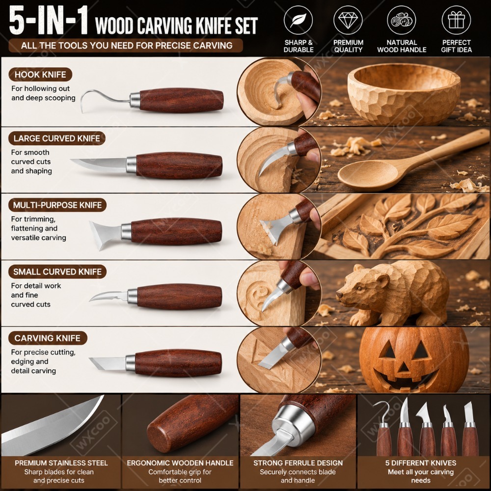 مجموعة أزاميل نحت الخشب من الص - مراجعة Woodworking Kits For Beginners وسعره