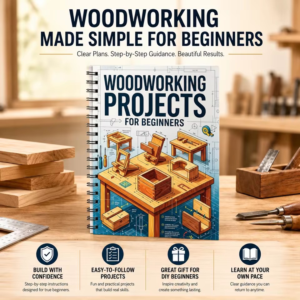 خطط أعمال النجارة السهلة للمبت - مراجعة Woodworking Ideas For Beginners وسعره