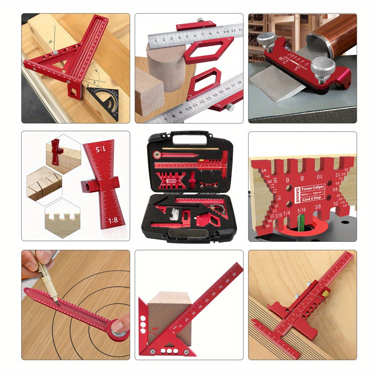 طقم أدوات قياس للنجارة مكون من - مراجعة Woodworking Free Plans وسعره