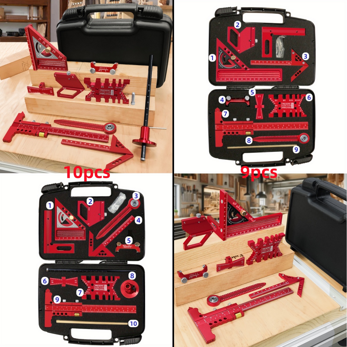 9 قطعة/10 قطعة مجموعة أدوات قي - مراجعة Woodworking Free Plans وسعره