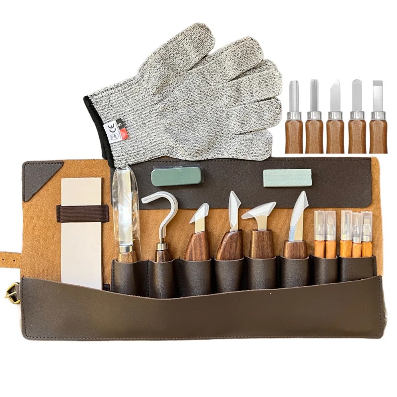 طقم أدوات نحت الخشب، مجموعة سك - مراجعة Woodworking Kits For Beginners وسعره