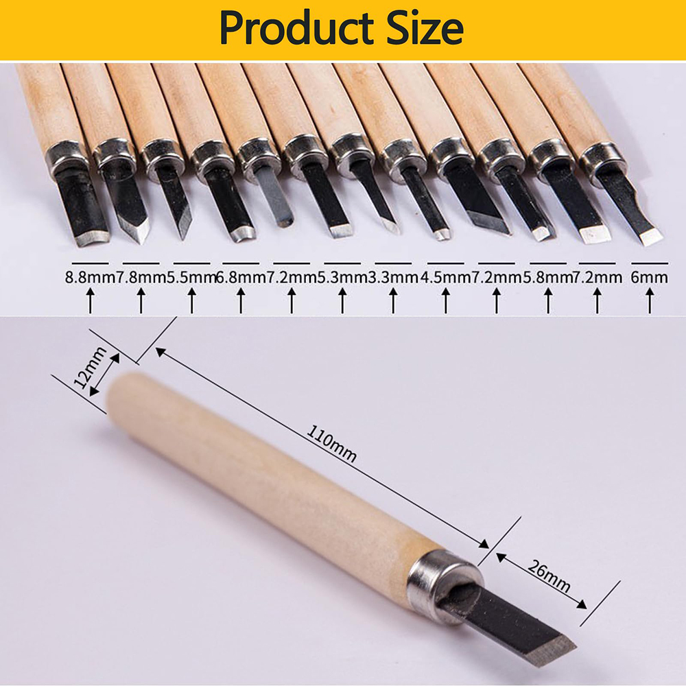12 قطعة مجموعة إزميل نحت الخشب - مراجعة Woodworking Kits For Beginners وسعره