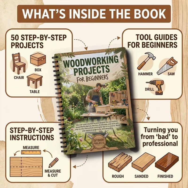 خطط مشاريع النجارة للمبتدئين،  - مراجعة Woodworking Ideas For Beginners وسعره